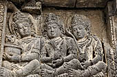 Prambanan - Candi Lara Jonggrang, the Shiva Temple, panels with reliefs of lokapala (dikpala) the protectors of the directions. 